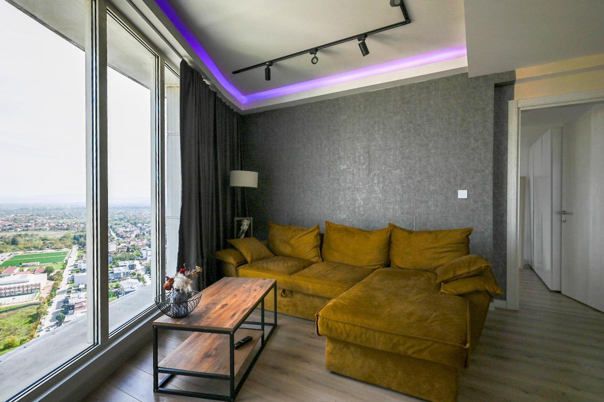 Alfred Sky Smart Apartment 29Th Spa Included Скопье Экстерьер фото